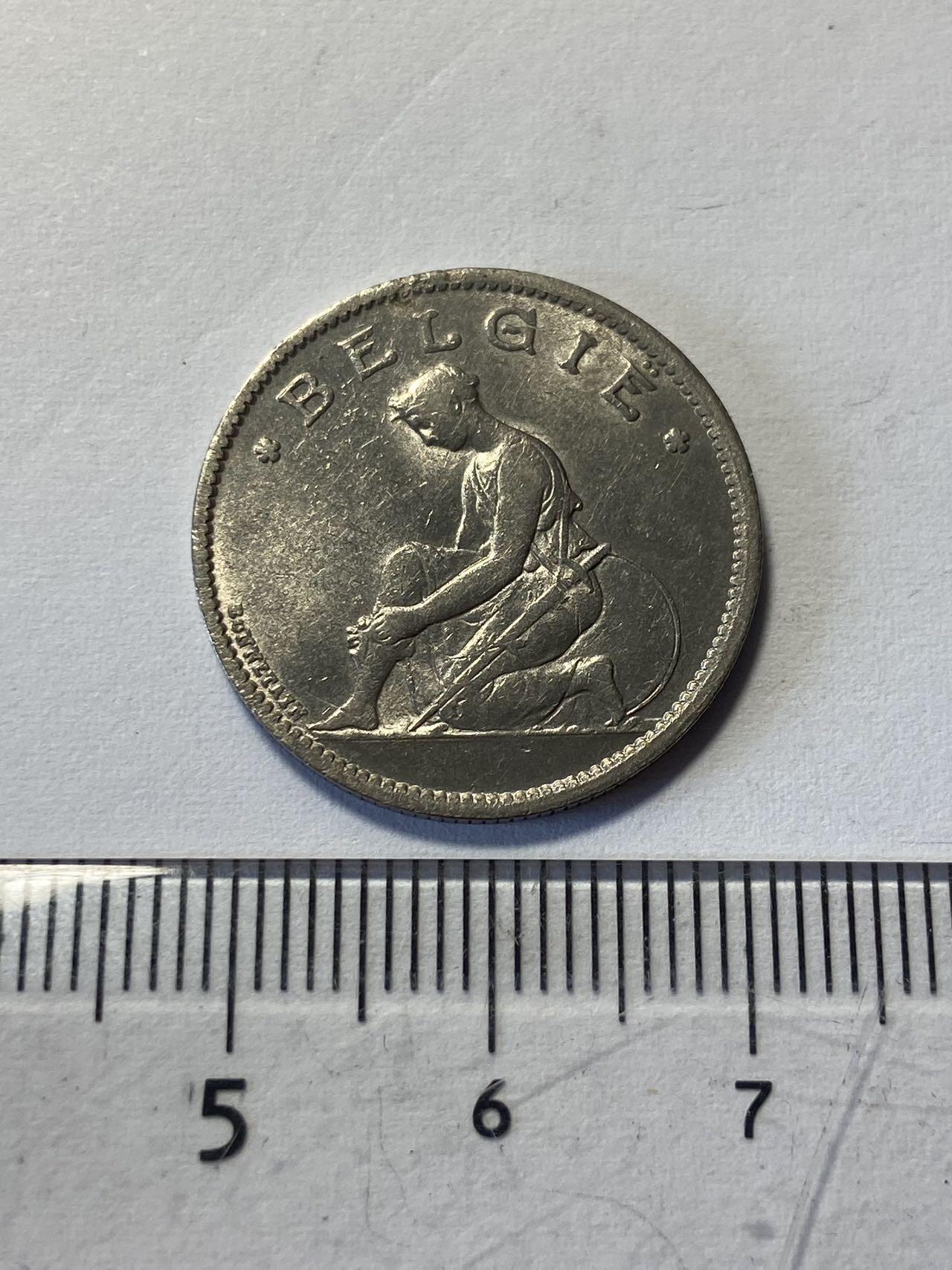 世界各国流通币专场，第二期 1935年比利时1法郎，好品
