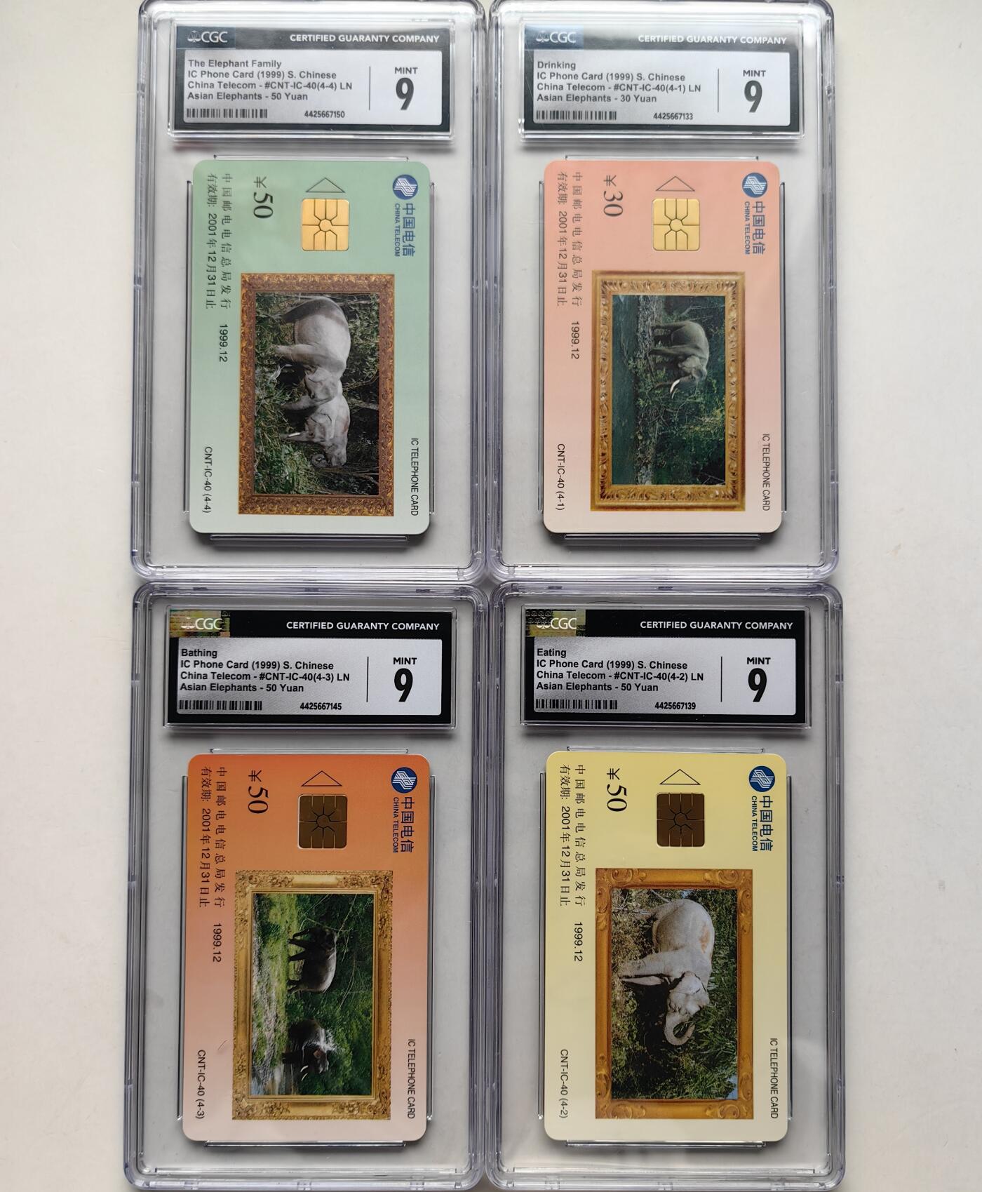乐玩集藏第六七期电话卡综合场（3月18日20:00结拍） IC-40亚洲象 LN版CGC9