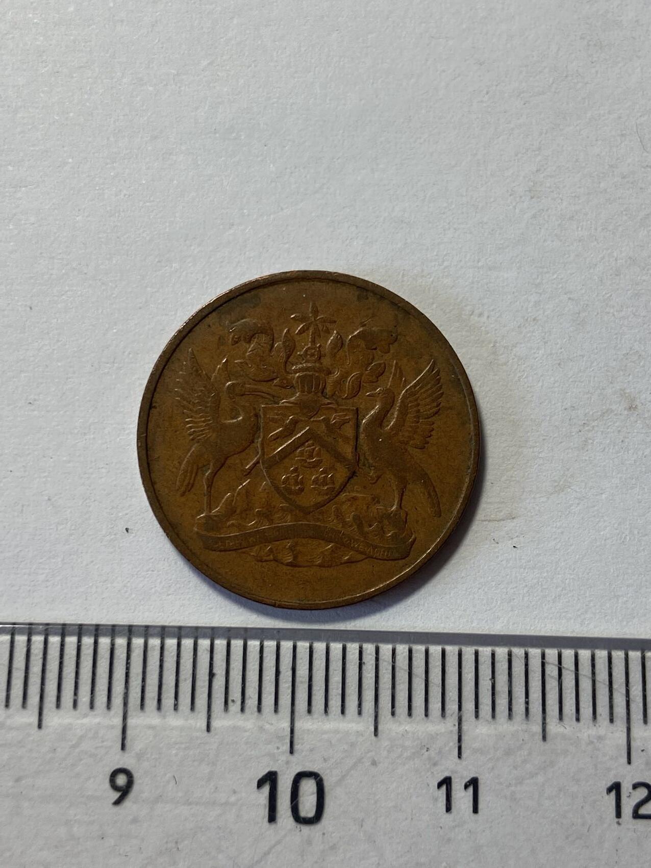 世界各国流通币专场，第二期 1967年特立尼达和多巴哥5分，旧品