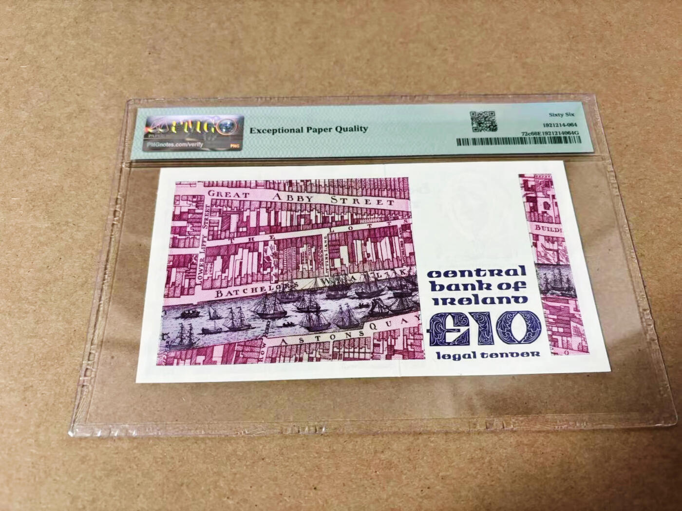 【Blue Auction】世界纸币精拍第635期【精】——16级TOP拍卖/信誉/品质/专业/高效💫 【无47】爱尔兰 1989年10镑 PMG66EPQ 