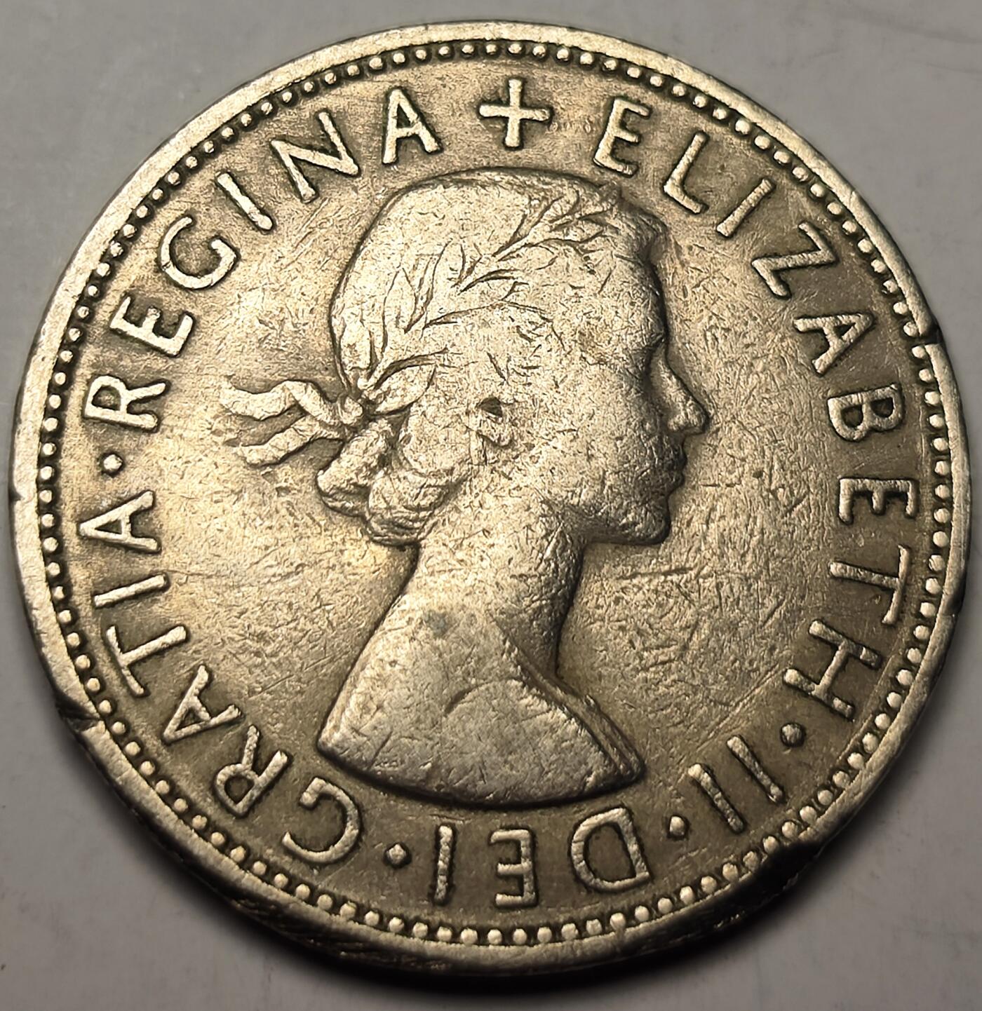 泉币菌-第10场-中外散币乐园 英国早期1962年2先令镍币 伊丽莎白28.4mm