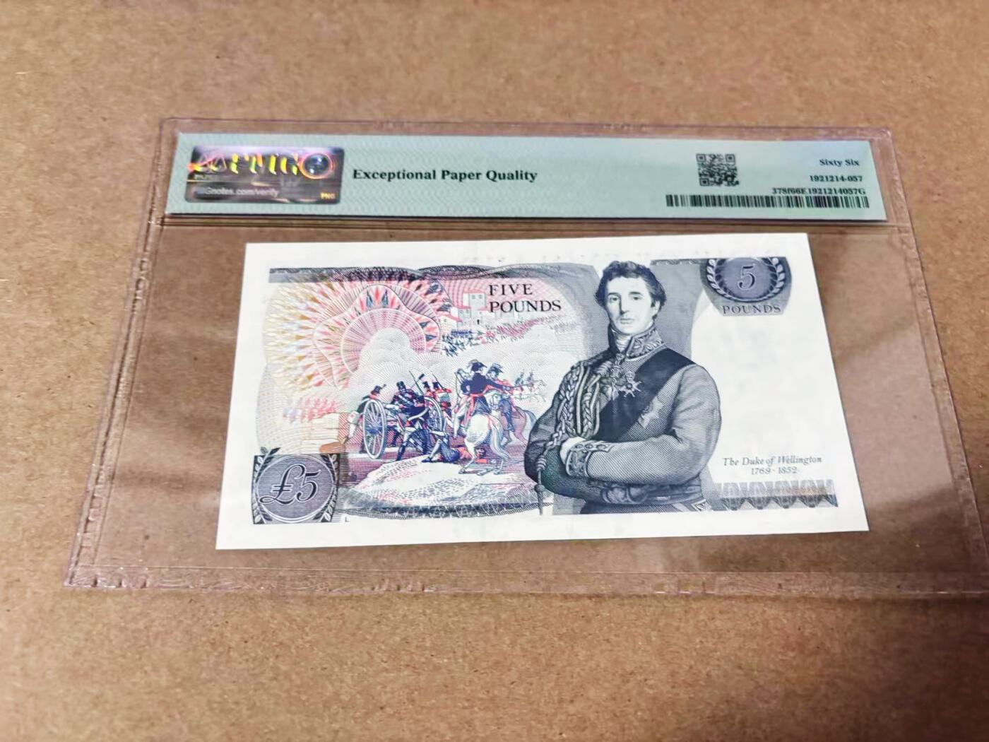 【Blue Auction】世界纸币精拍第635期【精】——16级TOP拍卖/信誉/品质/专业/高效💫 英国 1988-91年5镑 PMG66EPQ 