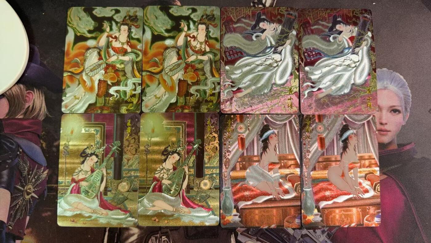 光影卡牌第八期，亲签卡，古风美女卡，各家套卡，持续收拍品 燎原彫仙解语花粗闪，15个人物30张，绝版稀有，收藏佳品