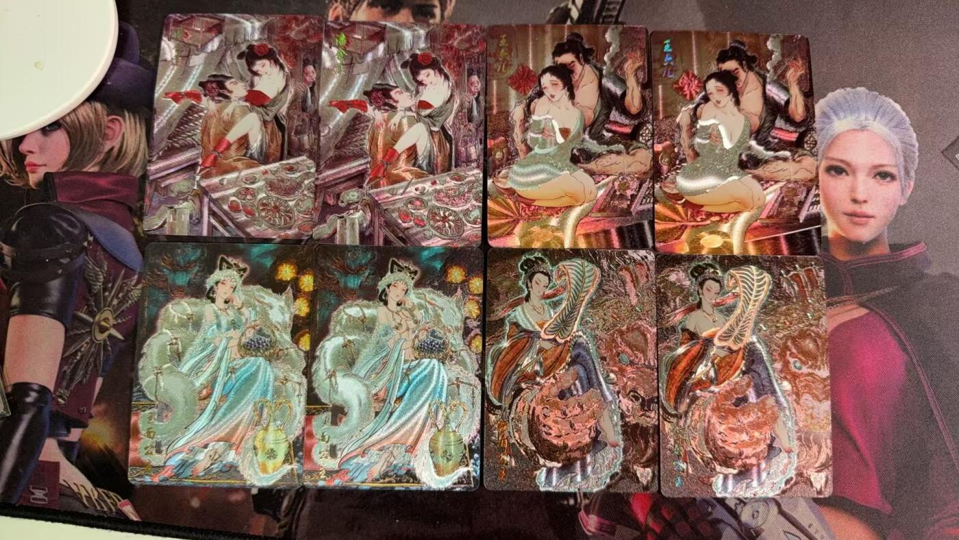 光影卡牌第八期，亲签卡，古风美女卡，各家套卡，持续收拍品 燎原彫仙解语花粗闪，15个人物30张，绝版稀有，收藏佳品
