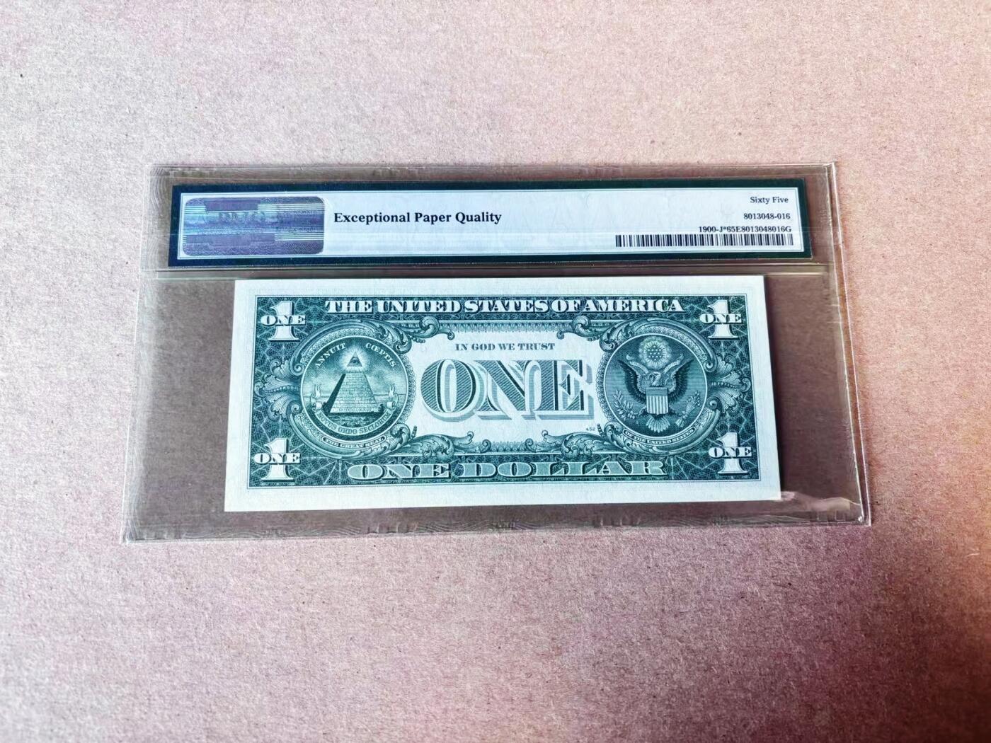 【Blue Auction】世界纸币精拍第635期【精】——16级TOP拍卖/信誉/品质/专业/高效💫 【补号】美国 1963年1美金 PMG65EPQ 