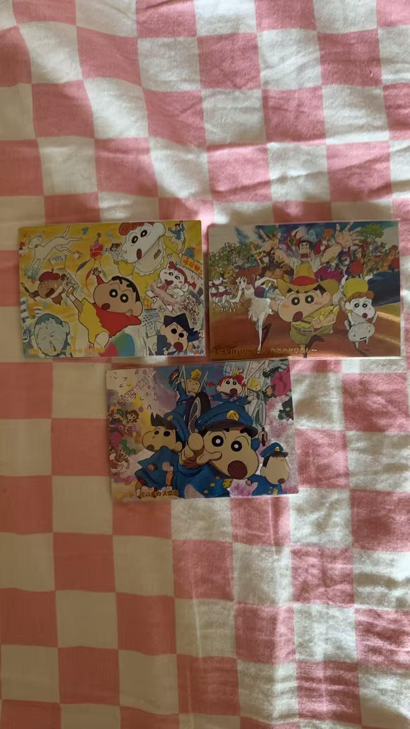 光影卡牌第八期，亲签卡，古风美女卡，各家套卡，持续收拍品 蜡笔小新粗闪3张