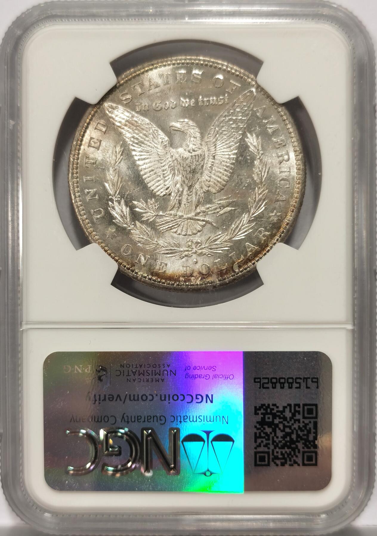 博洋堂世界钱币拍卖第115期（全场包邮） NGC MS62 1880S美国摩根银币一元