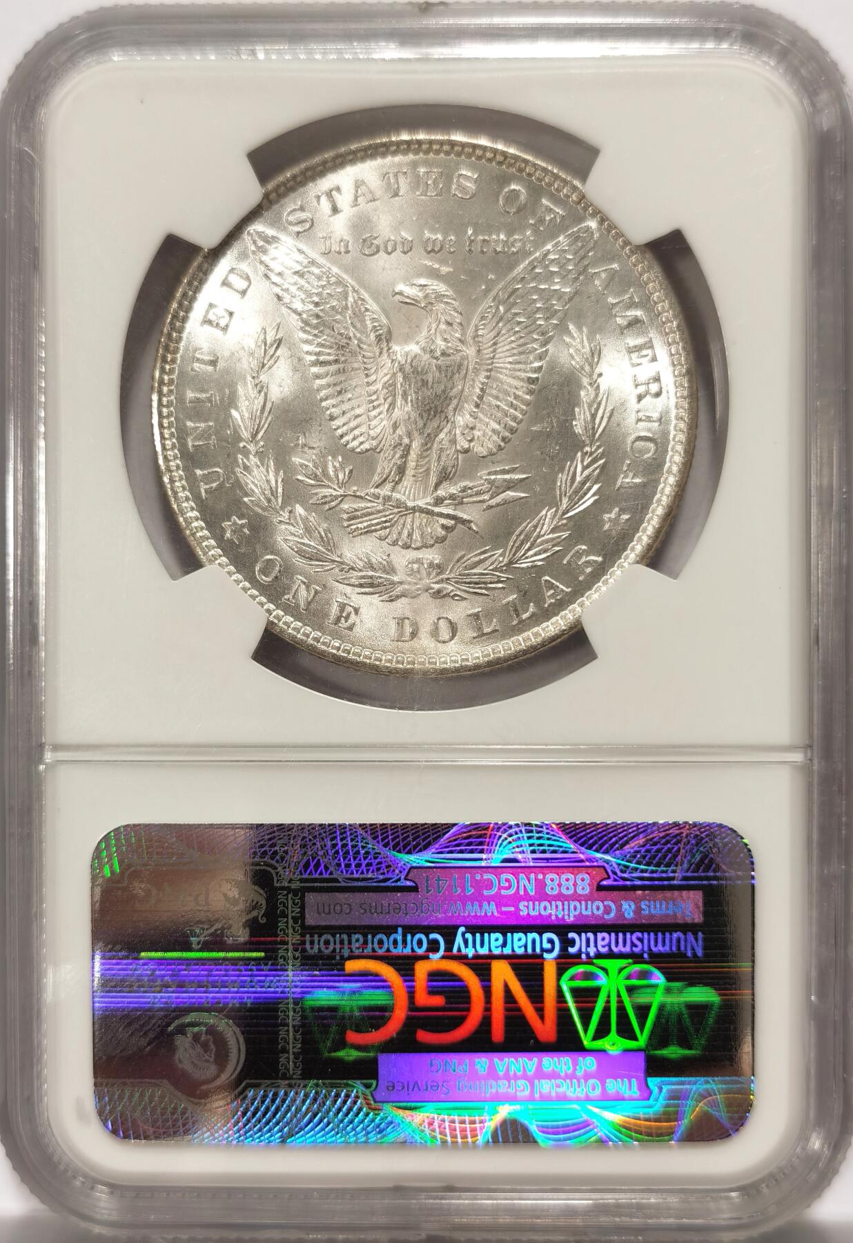 博洋堂世界钱币拍卖第115期（全场包邮） NGC MS63 1881美国摩根银币一元