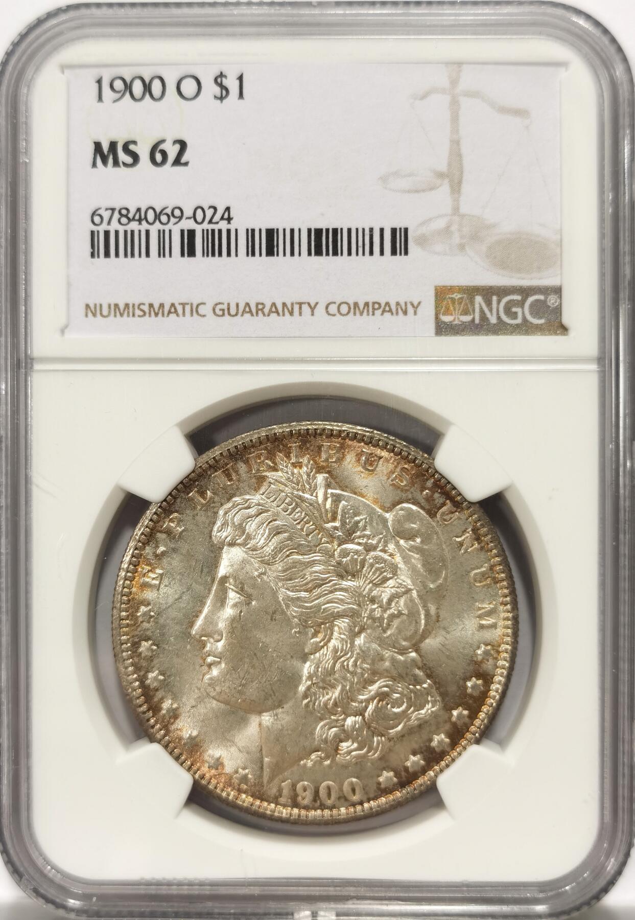 博洋堂世界钱币拍卖第115期（全场包邮） NGC MS62 1900O美国摩根银币一元