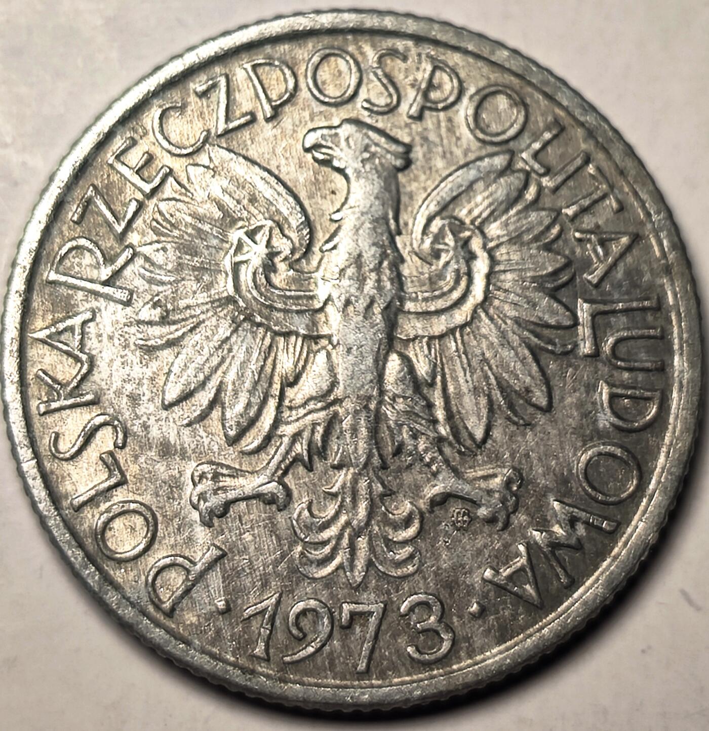 泉币菌-第10场-中外散币乐园 1973年 波兰2格罗希铝币 大直径 27.03mm