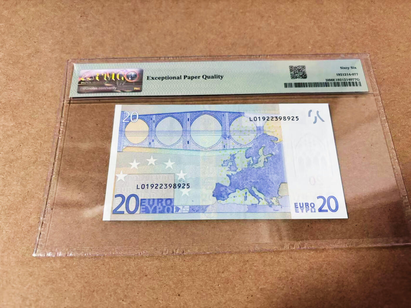 【Blue Auction】世界纸币精拍第635期【精】——16级TOP拍卖/信誉/品质/专业/高效💫 【无47 首签】欧盟 2002年20欧元 芬兰版 PMG66EPQ 