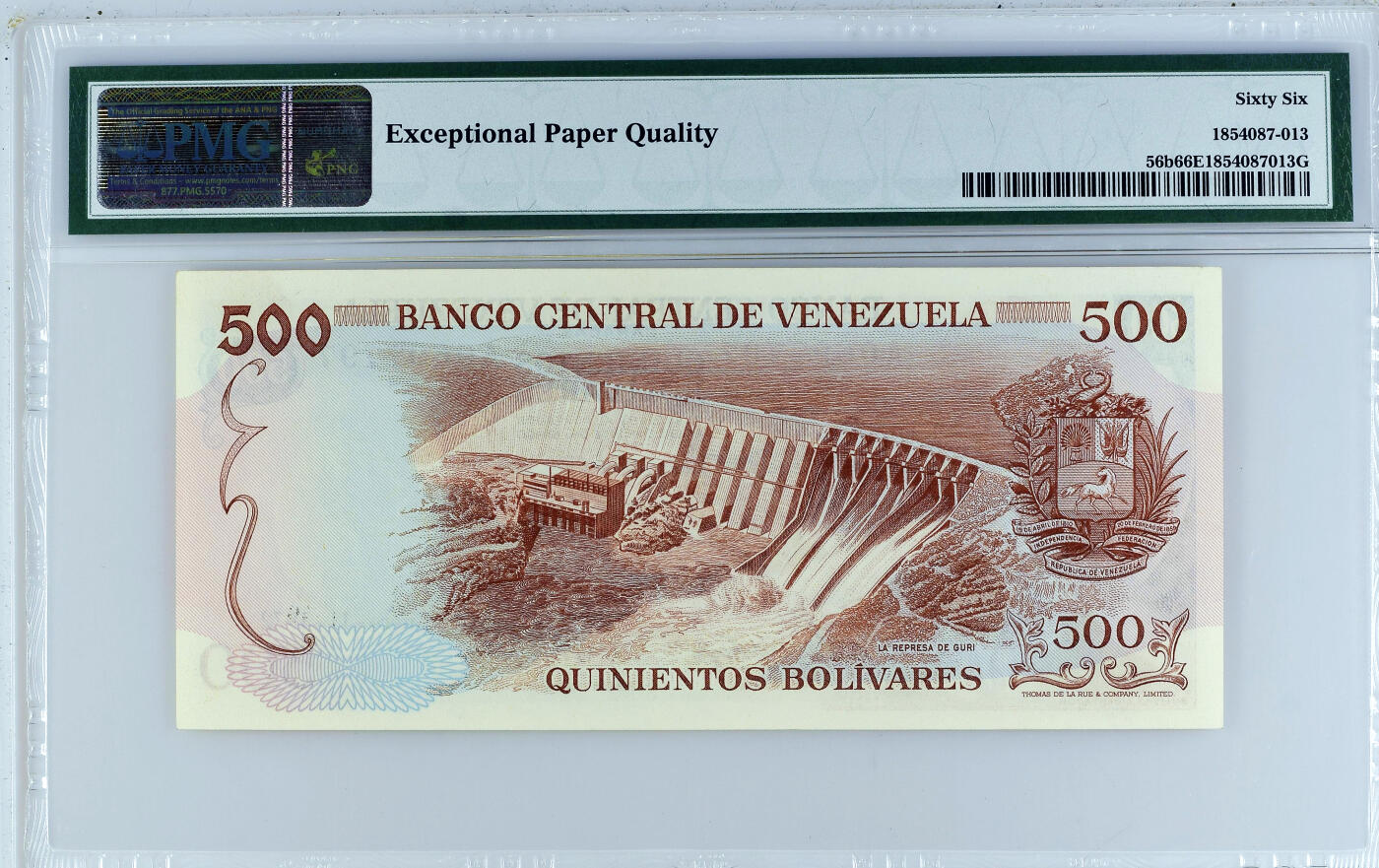 【Blue Auction】世界纸币精拍第635期【精】——16级TOP拍卖/信誉/品质/专业/高效💫 委内瑞拉 1972年500玻利维亚诺 大场景 民族英雄 备受追捧的品种 PMG66EPQ 高分少见