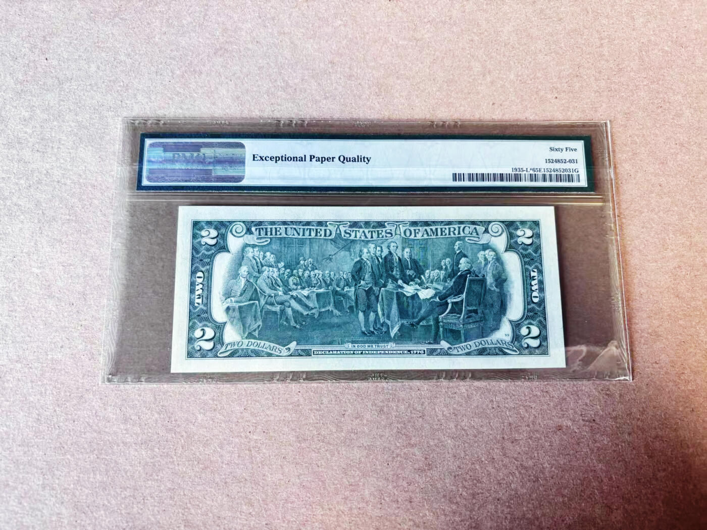 【Blue Auction】世界纸币精拍第635期【精】——16级TOP拍卖/信誉/品质/专业/高效💫 【补号】美国 1976年2美金 PMG65EPQ 
