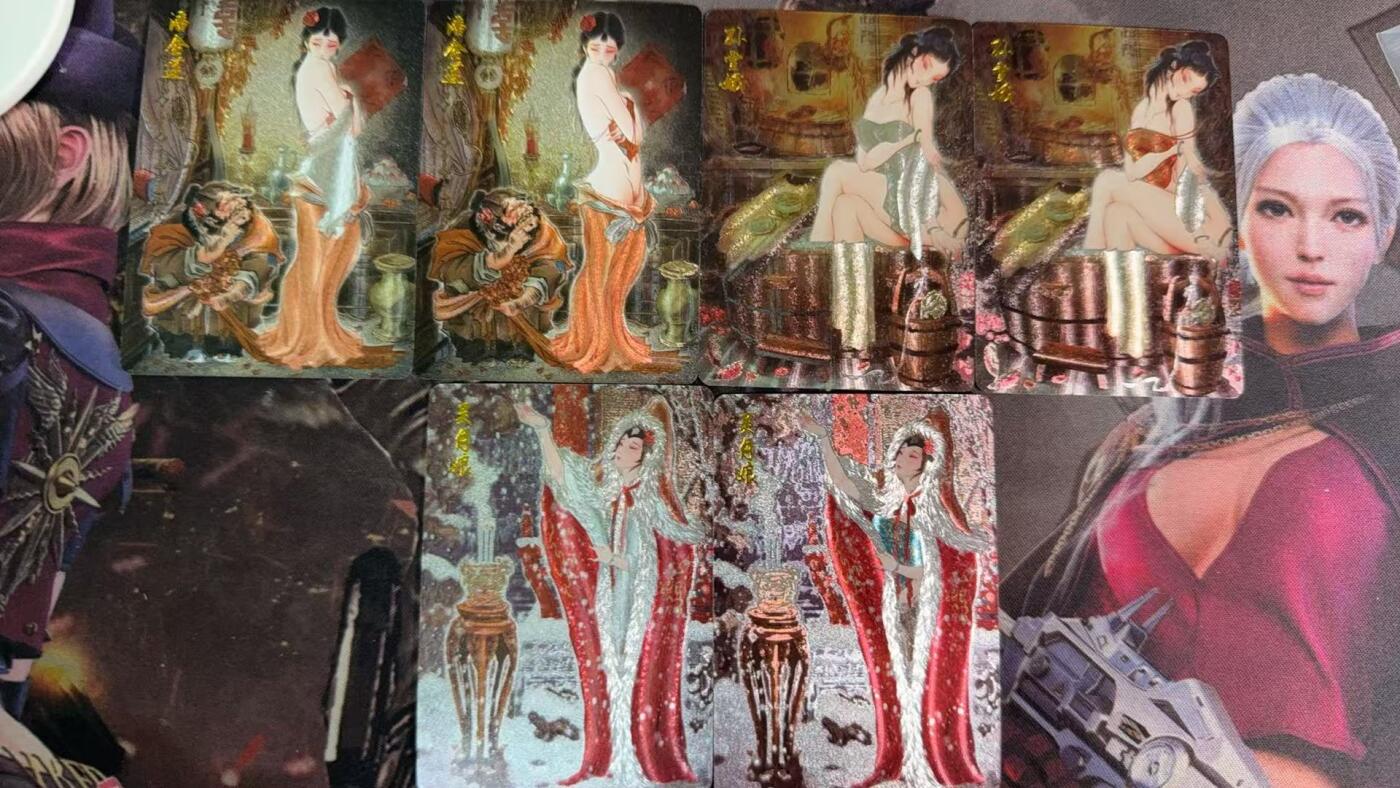 光影卡牌第八期，亲签卡，古风美女卡，各家套卡，持续收拍品 燎原彫仙解语花粗闪，15个人物30张，绝版稀有，收藏佳品