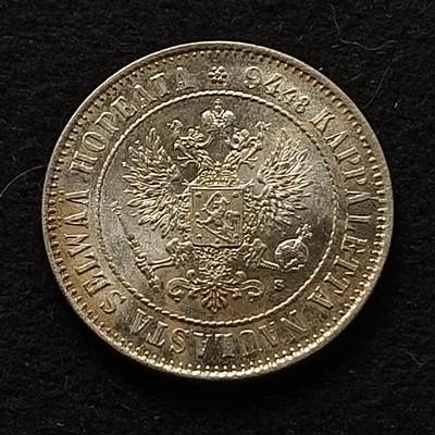 0起1加再包邮-纯粹捡漏拍-412银币散币场 - 俄占芬兰1915年1马克银币