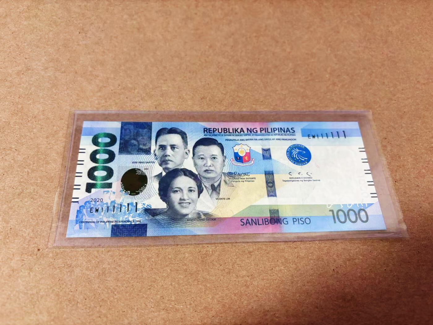 【Blue Auction】世界纸币精拍第635期【精】——16级TOP拍卖/信誉/品质/专业/高效💫 【全同1】菲律宾 2020年1000比索 全新UNC