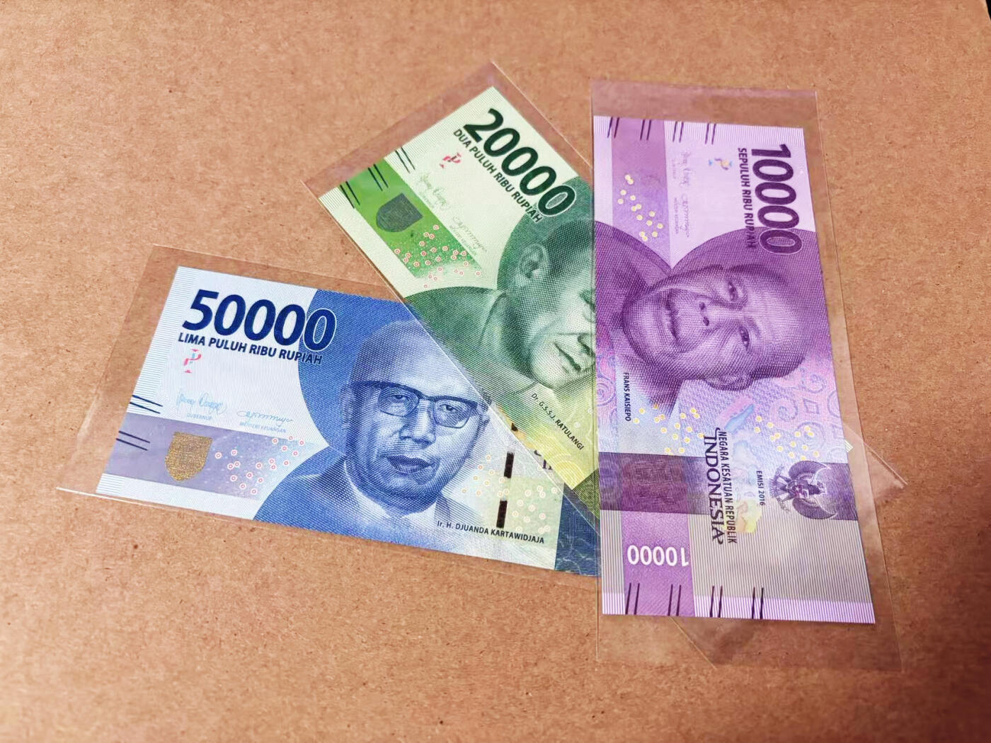 【Blue Auction】世界纸币精拍第635期【精】——16级TOP拍卖/信誉/品质/专业/高效💫 【一组3张全同3】印尼 2016年10000-50000卢比 全新UNC