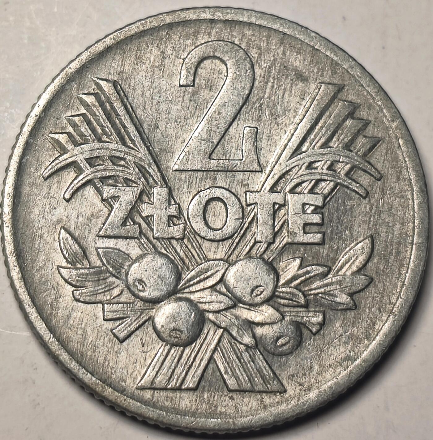 泉币菌-第10场-中外散币乐园 1973年 波兰2格罗希铝币 大直径 27.03mm