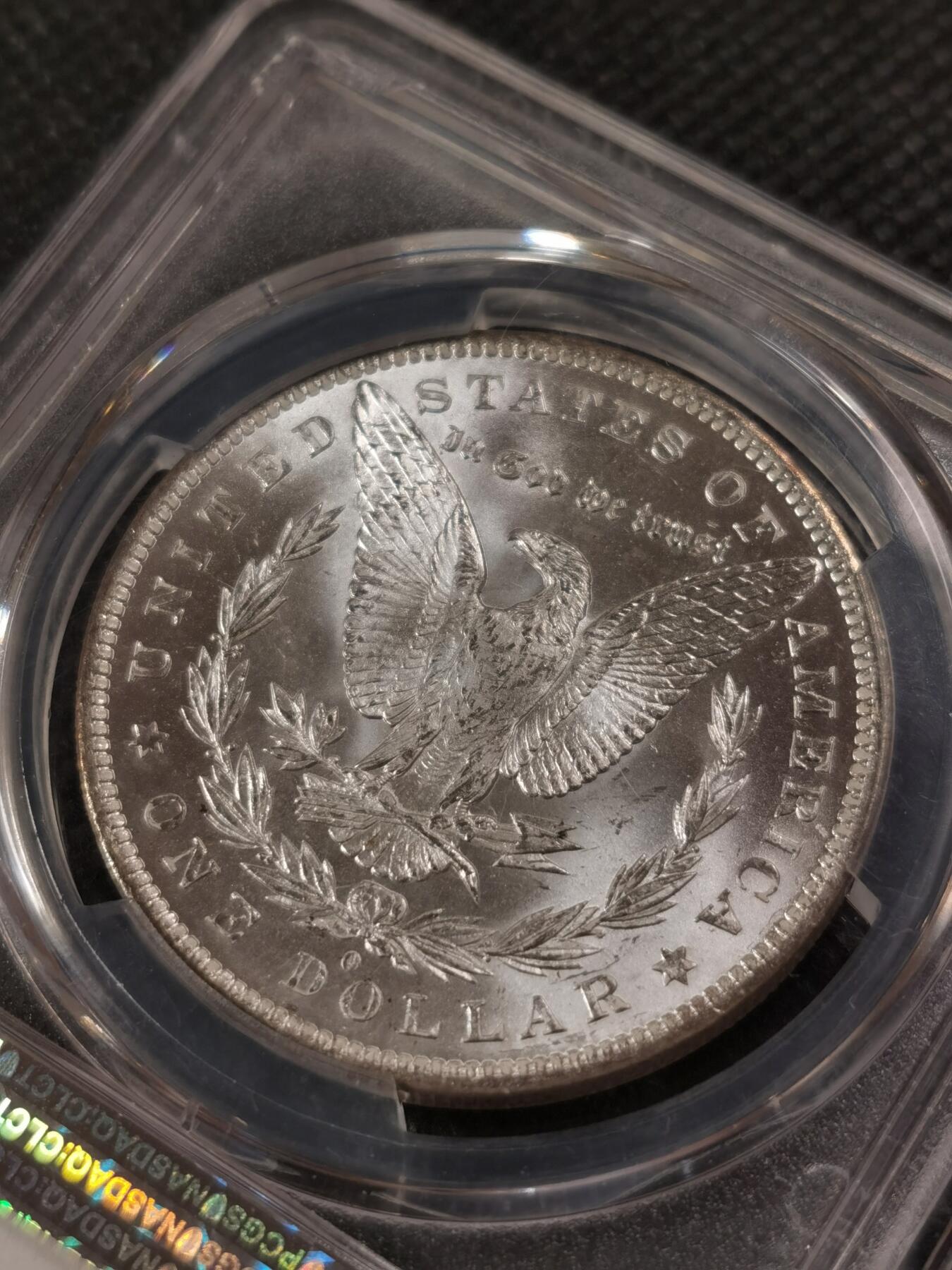 甄臻铺-世界钱币拍卖（第9期）新铺开张，欢迎捧场 PCGS-MS64 1883年O版美国摩根银币，镜面质感