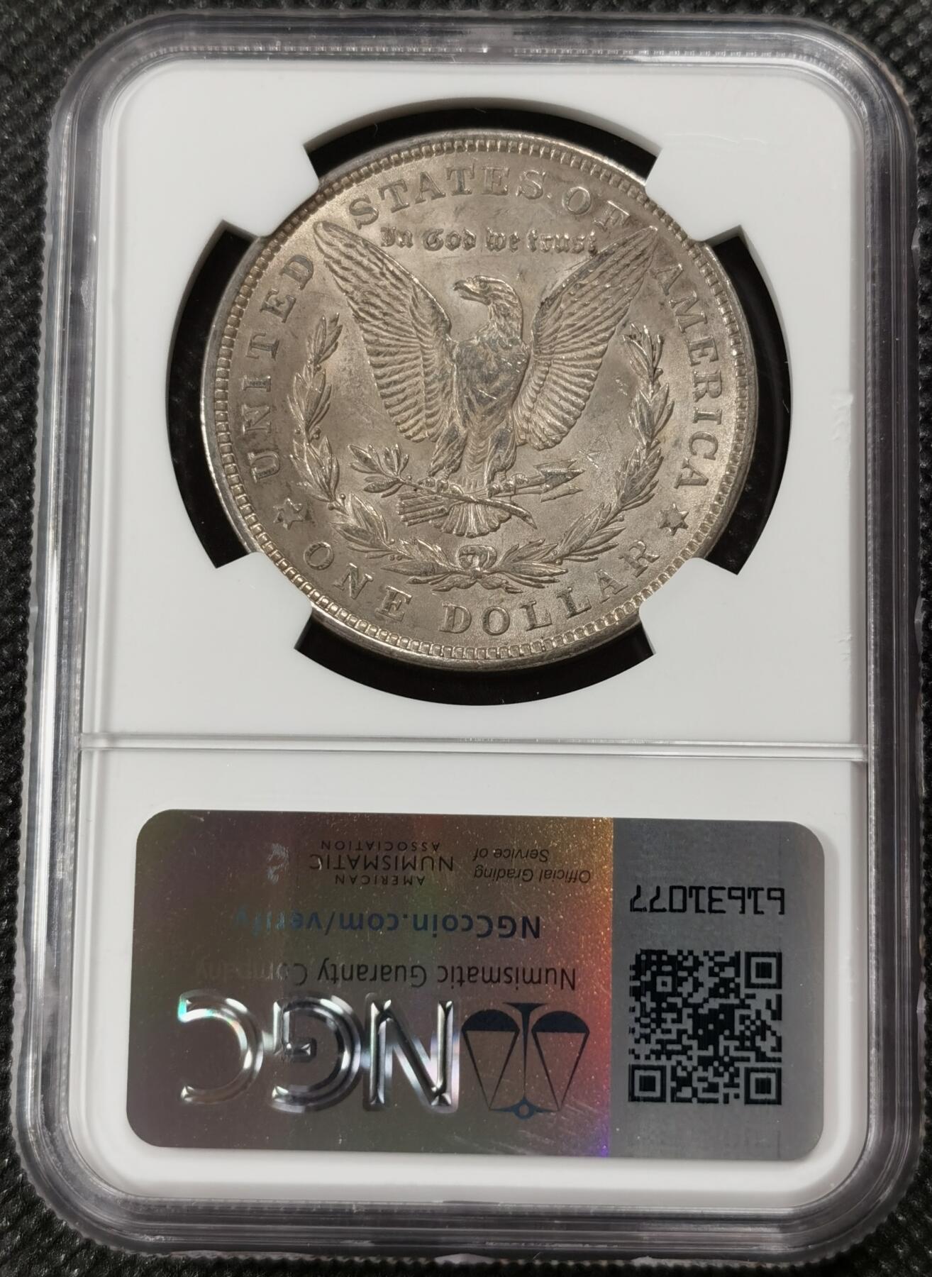 甄臻铺-世界钱币拍卖（第9期）新铺开张，欢迎捧场 NGC-MS62 1921年美国摩根银币，重黄油包浆