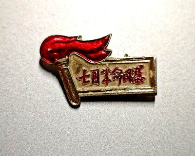 「202503022」三联收藏第七拍  精品收藏全场零起 - 「洪藏」武汉720百万熊尸事件纪念派姓章，应该为钢二司或钢工总发行，有同名书籍，非常少见火炬造型，也是该事件为数不多的章