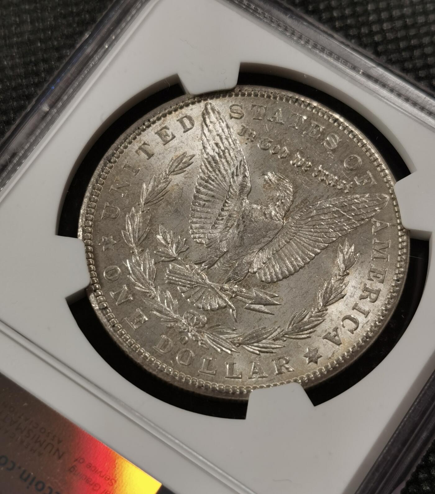 甄臻铺-世界钱币拍卖（第9期）新铺开张，欢迎捧场 NGC-MS63 1902年O版美国摩根银币，强转光，少年份