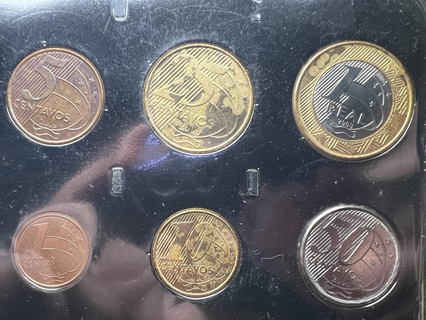 聚福钱庄★世界钱币第六期 无佣金 可寄存 满百包邮 巴西 封装套币一组6枚