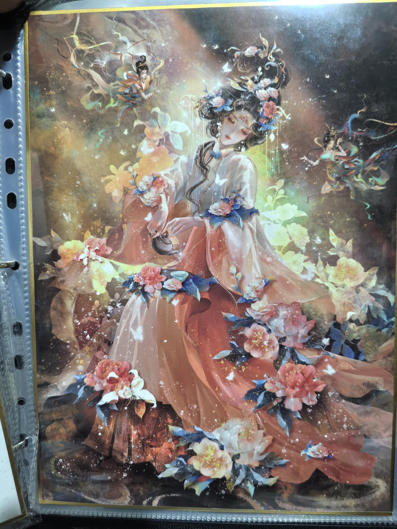 阳大大卡牌超级大甩拍第44期（周五晚上八点半截拍，持续收拍品，进群福利早知道） 山河潮玩 雪舟十二花神A4色纸12张大卡一套带卡册
