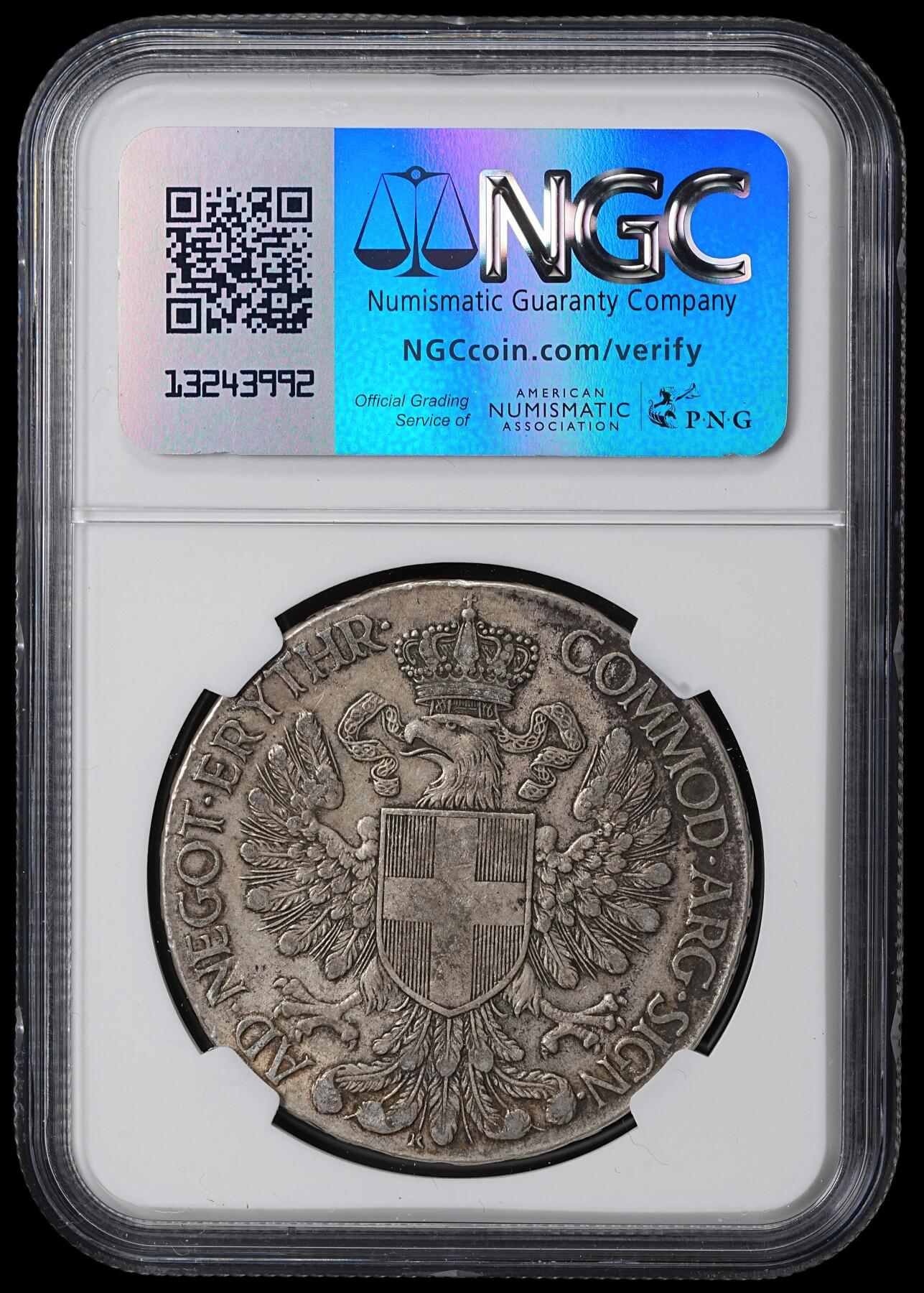 修遠堂世界钱币第六十二期 NGC XF45 1918年意属厄立特里亚1泰勒大银币