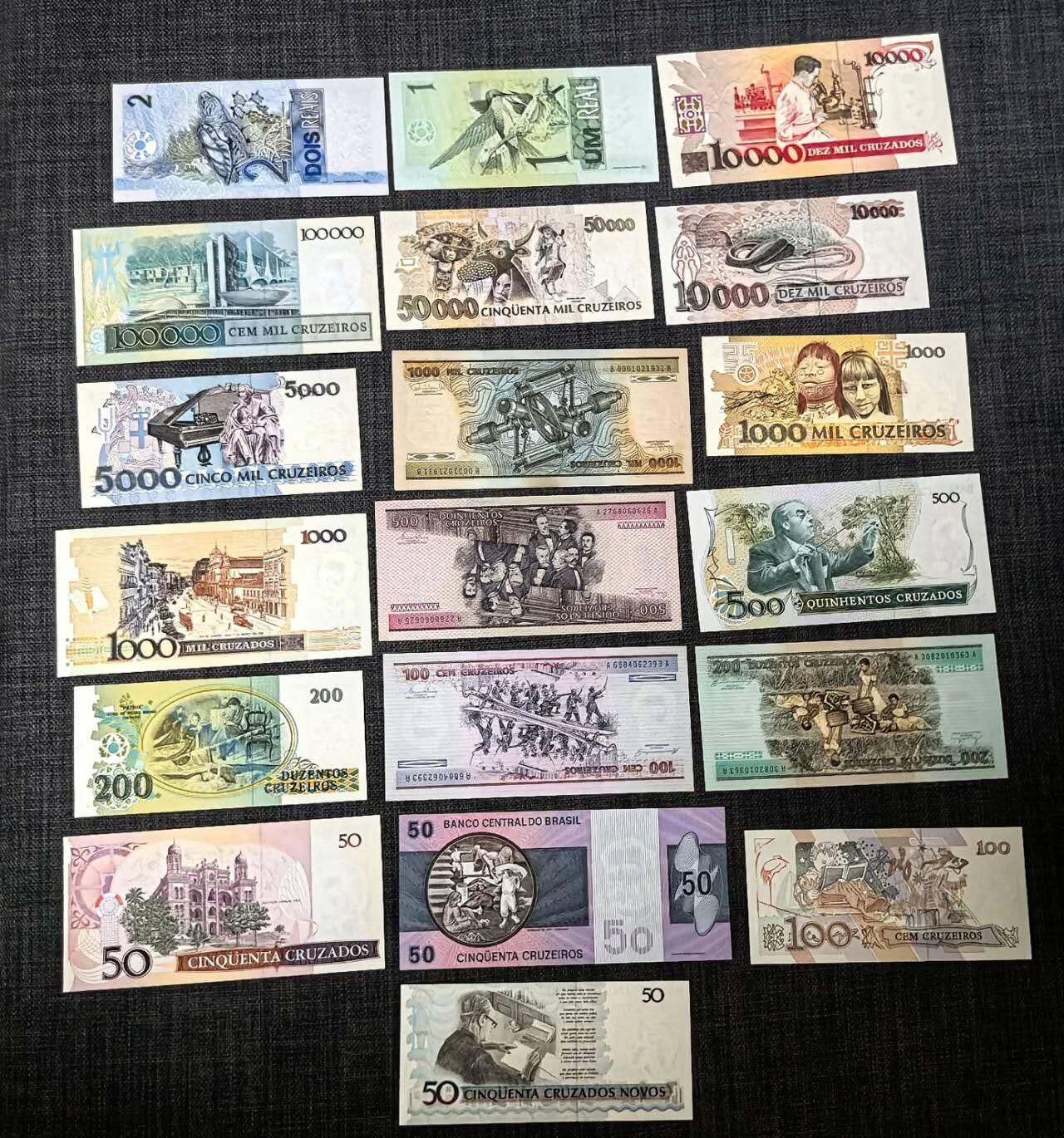 北京马甸外国币专卖第137期，外国纸币专场，陆续上拍，欢迎关注 全新巴西各个时期不重复