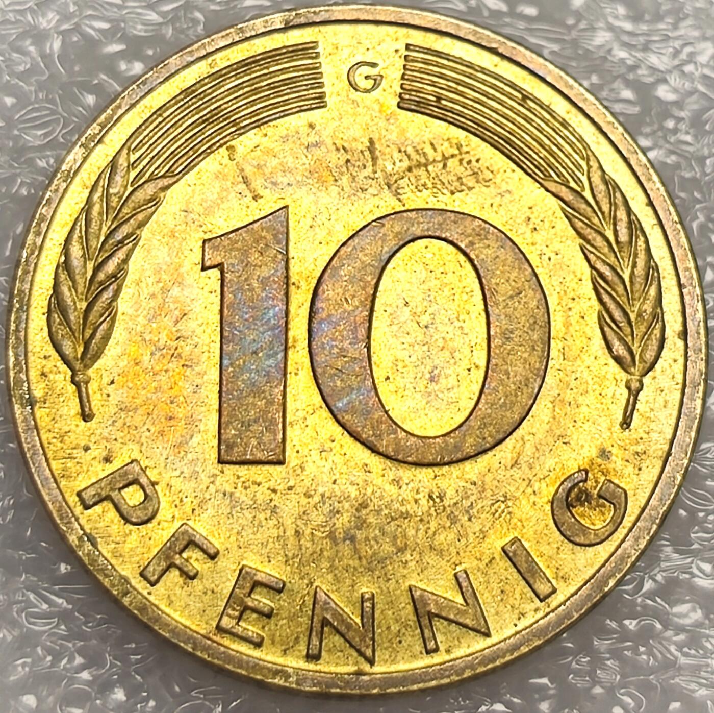 泉币菌-第11场-中外散币乐园 铜光美品 联邦德国 1978 年10芬尼