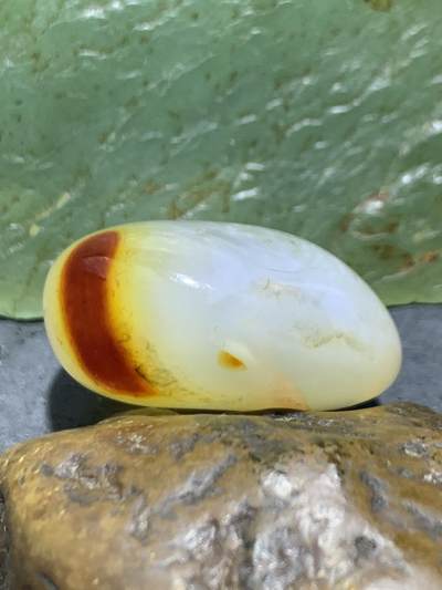 放福利！精美冰透高玉化朱砂点缠丝玛瑙原石吊坠一块 放福利！精美冰透高玉化朱砂点缠丝玛瑙原石吊坠一块