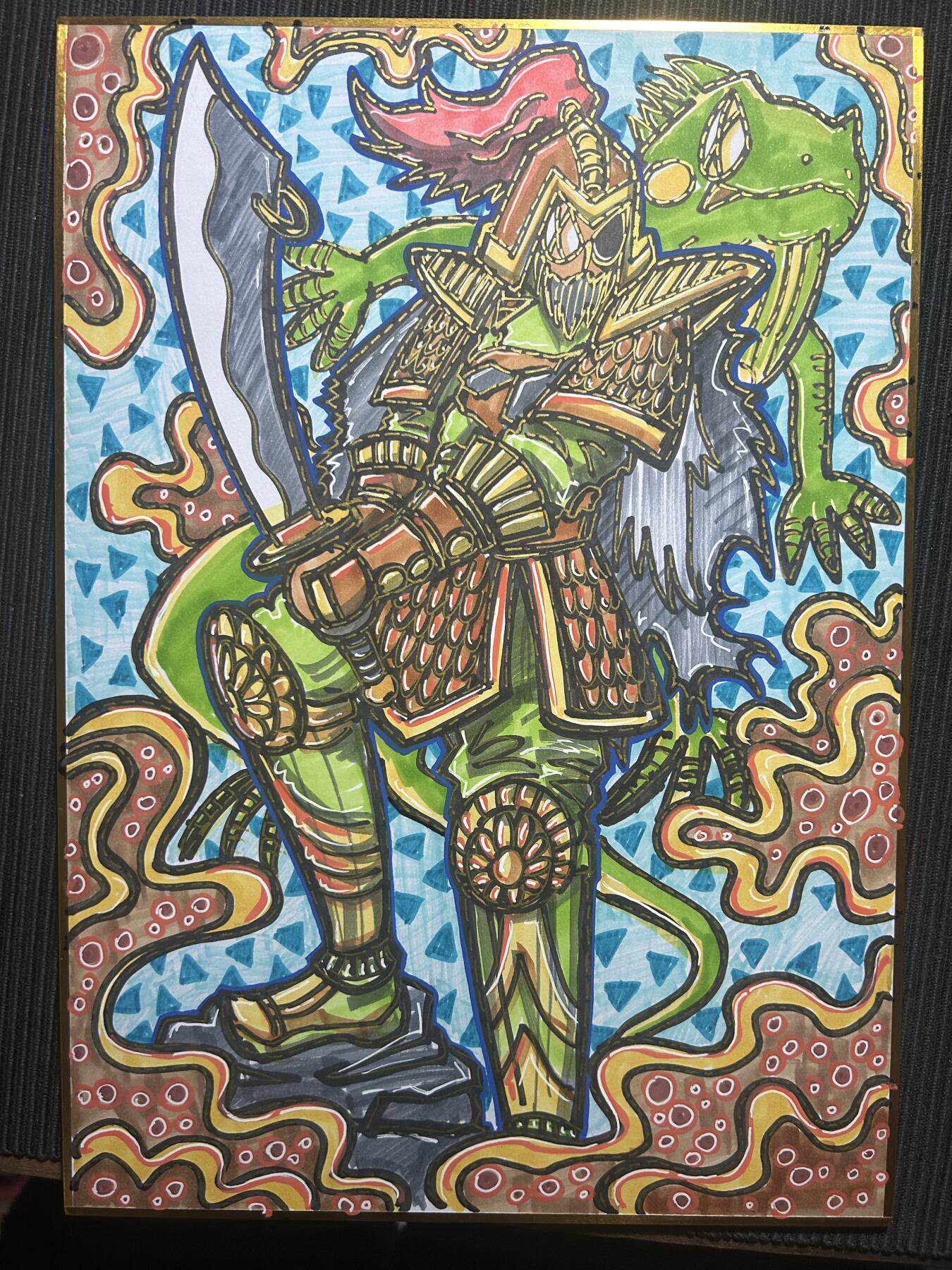 天玑星卡拍第七十八期《进来看看呗》持续收拍收评中 满赠三娘需备注 【A4手绘】鹰之天空 WAIWAI 英雄传 夏侯惇 A4大小手绘原作 手绘母卡 项目预备役