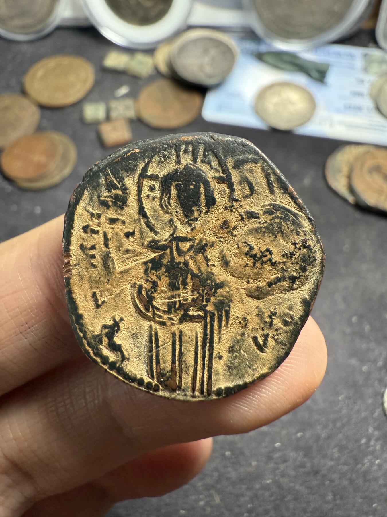 南宋泉阁俄币 外币 国币 专场第七期 东罗马帝国 公元1028-1034 罗曼努斯三世大铜币 好品 少见品种