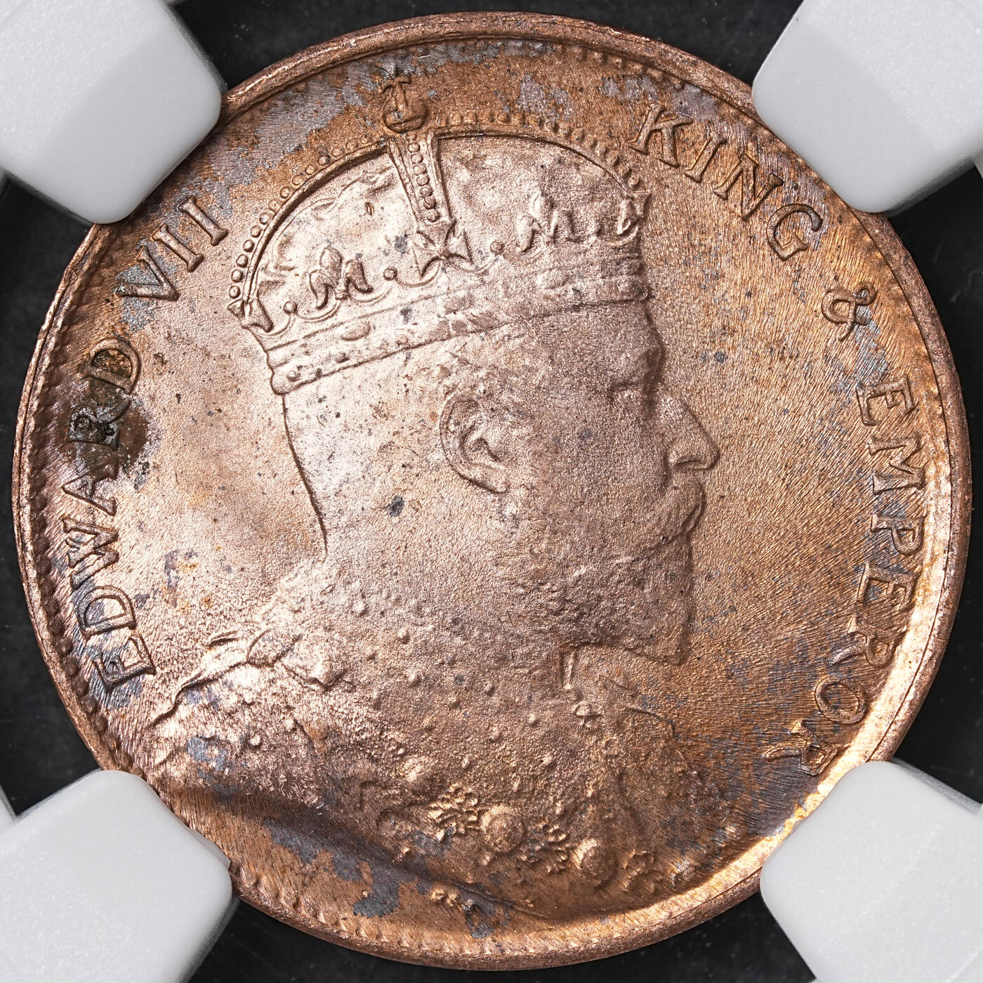 修遠堂世界钱币第六十二期 NGC MS64RB 1904年英属锡兰1分铜币