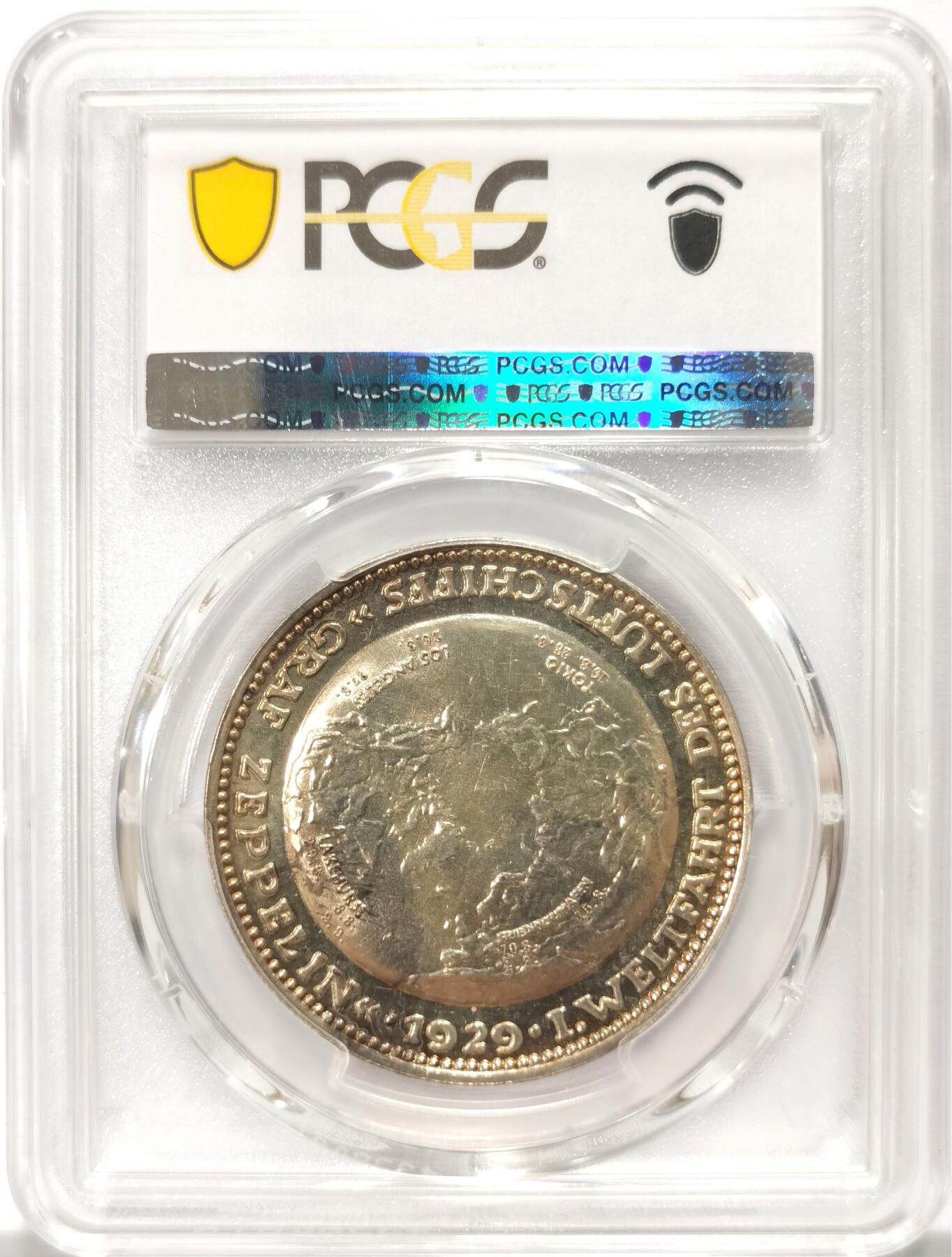 博洋堂世界钱币拍卖第115期（全场包邮） PCGS SP63 德国魏玛1929年三巨头共和大型银章，精制面，低评了。
