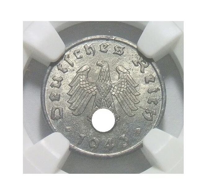 NGC MS65 德国第三帝国1943年1芬尼 难得开卷原光