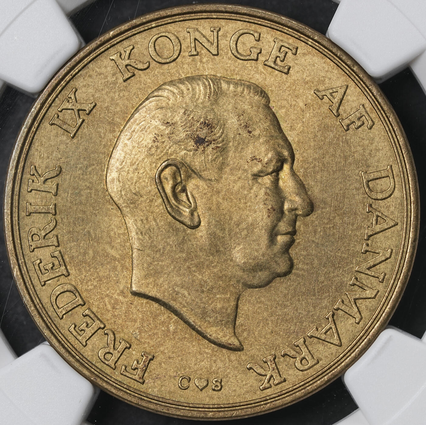 修遠堂世界钱币第六十二期 NGC MS64 1957年丹麦2克朗
