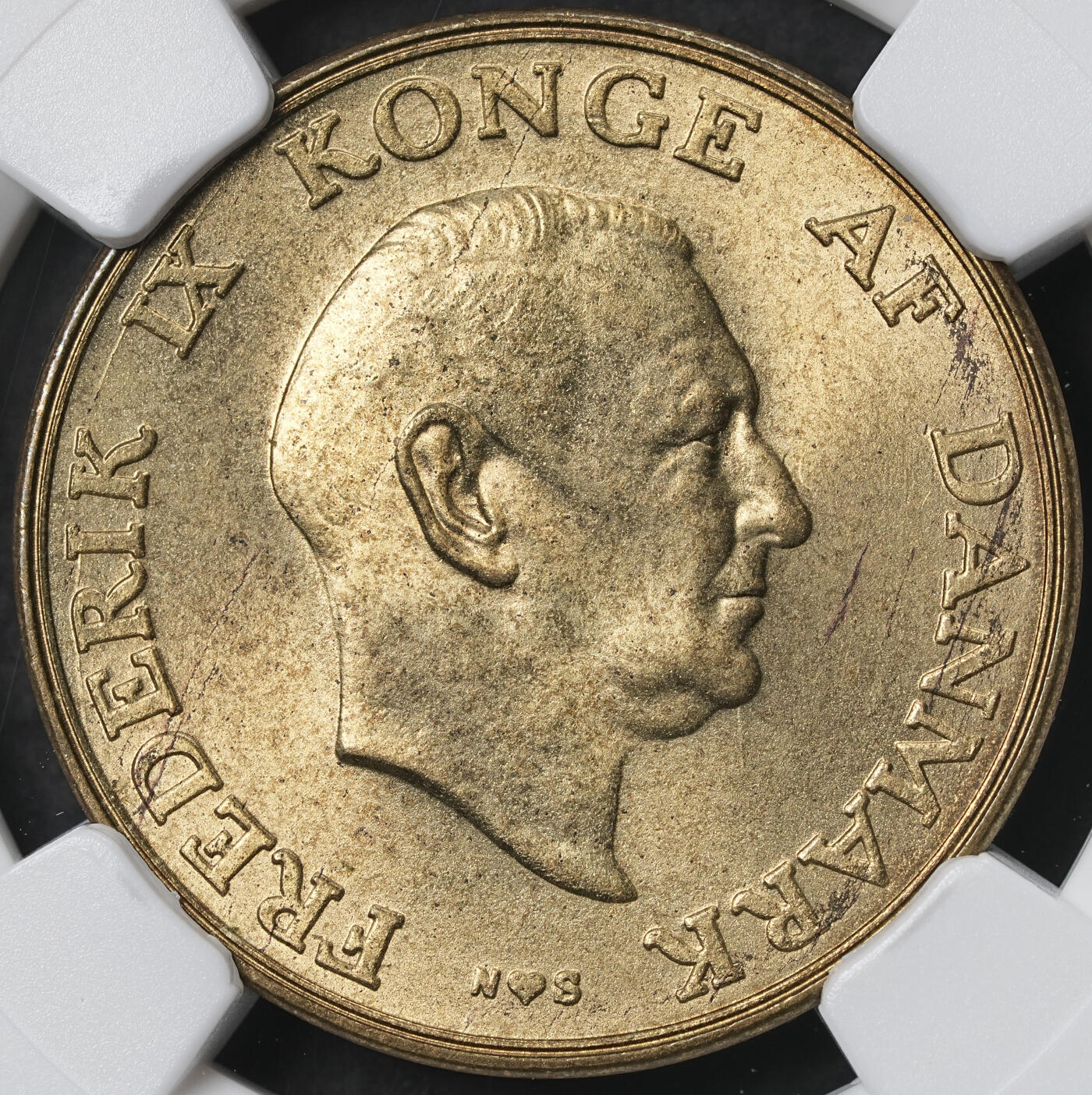 修遠堂世界钱币第六十二期 NGC MS64 1948年丹麦1克朗铜币
