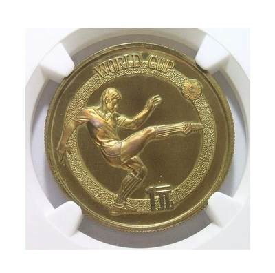 老精稀 NGC PR66 1982年世界杯铜足球1元纪念精制币 原光 - 老精稀 NGC PR66 1982年世界杯铜足球1元纪念精制币 原光