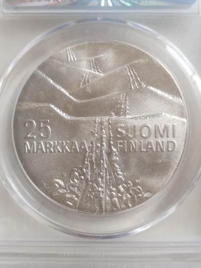 纪念币 硬币 评级币专场 1978年 芬兰滑雪世界锦标赛纪念银币。