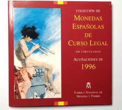 布加迪🐬～世界钱币(上海)🌾第 205 期 /  各国套币和散币 - 西班牙🇪🇸 1996年 官方纪念套币卡装 8枚清年份