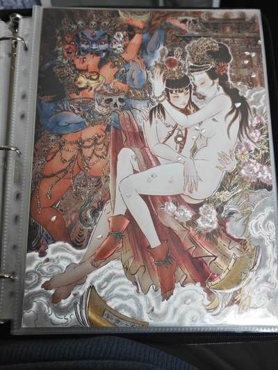 玩卡战线超级大甩拍第31期（好物、稀缺、镇册之宝） - 【亲签卡+题词】燎原-彫仙绘太虚幻境A4编号粗闪大卡，带卡页，编号227，罕见佳品