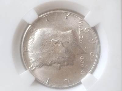 纪念币 硬币 评级币专场 1969年 肯尼迪银币。50美分。