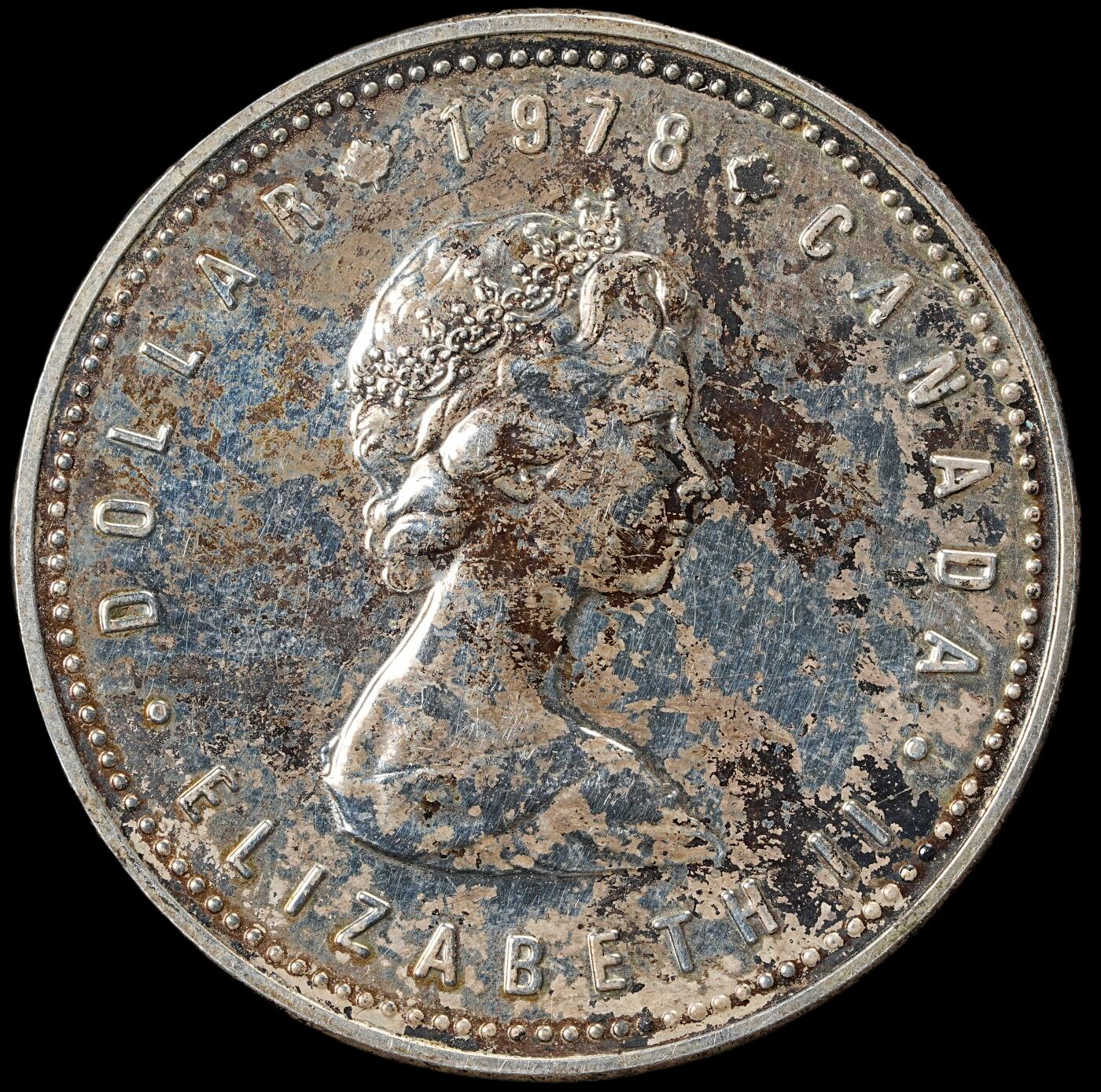 修遠堂世界钱币第六十二期 1978年加拿大1加元纪念大银币 23.52g