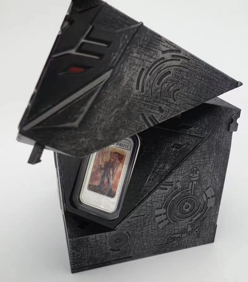 【金钰满堂钱币第三十九期】中国金银币/NGC.PMG评级币/金总封装币/投资熊猫币 图瓦卢2014年变形金刚.精制长方形幻彩银币.1盎司*3枚.豪华包装版