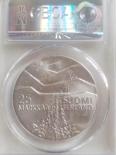 纪念币 硬币 评级币专场 1978年 芬兰滑雪世界锦标赛纪念银币。