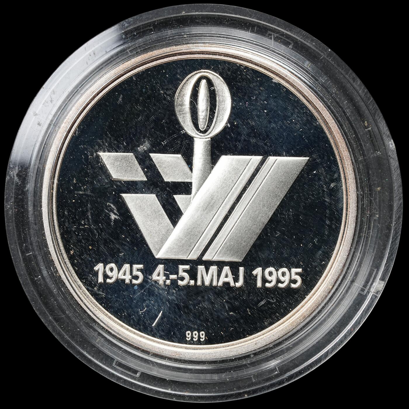 修遠堂世界钱币第六十二期 1995年丹麦精制银章 999银标 31.23g