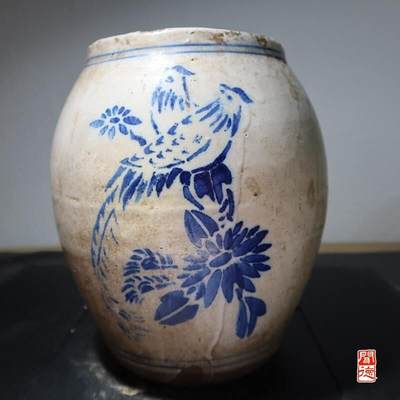 杂件，瓷器化石怪工艺品 - 民国，特大原包浆陶罐，送锦盒（将近4斤21厘米高）