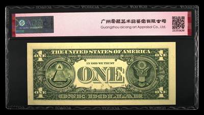 综合藏品场.喜欢出价就得！无套路无托.诚信惠友交友！自动快拍. Fr#3001-B 2013 1 Dollar 67 EPQ豹子222